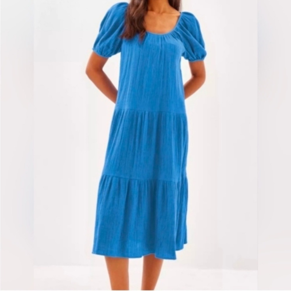 Lilly Pulitzer Zemini Maxi Coverup Dress Sunwashed Blue S Cotton Gauze Resort